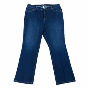 Style & Co Straight Leg Curvy Solid Blue Size 22w